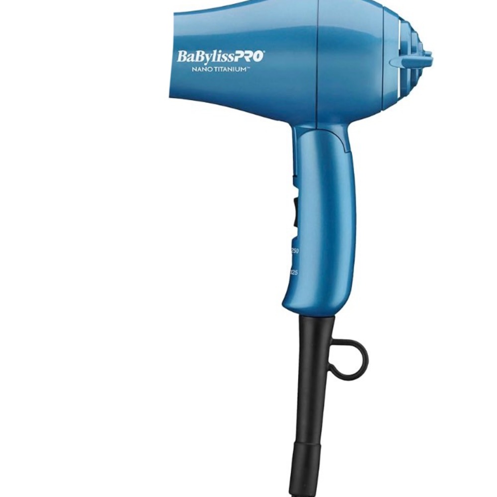 BaBylissPro Nano Titanium Blue Hair Dryer wo/Concentrator Nozzle